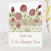 Vielen Dank an unsere wunderbare Krankenschwester Karte (Gelbe Blume)