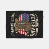 Vielen Dank an Veteranen für Ihren Service Veteran Fleecedecke (Vorderseite (Horizontal))