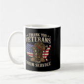 Vielen Dank an Veteranen für Ihren Service Veteran Kaffeetasse (Links)