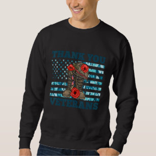 Vielen Dank an Veterans Usa Combat Boots Poppy Blu Sweatshirt