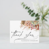 Vielen Dank an Watercolor Cactus Postcard Postkarte (Stehend Vorderseite)