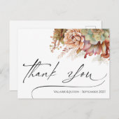 Vielen Dank an Watercolor Cactus Postcard Postkarte (Vorne/Hinten)