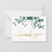 Vielen Dank an Watercolor Eukalyptus Greenery Mitteilungskarte (Vorderseite)