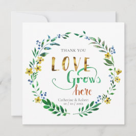 Vielen Dank an Watercolor Floral Wreath Einladung