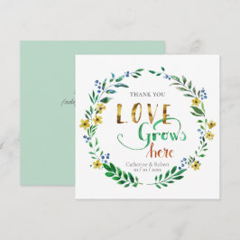 Vielen Dank an Watercolor Floral Wreath Einladung