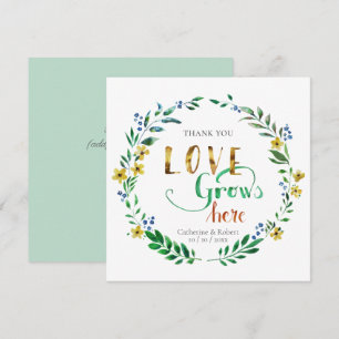 Vielen Dank an Watercolor Floral Wreath Einladung