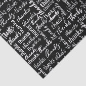 Vielen Dank an White Text auf schwarz Seidenpapier (Detail)