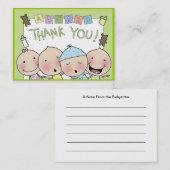 Vielen Dank Anmerkungen von Babysitter Visitenkarte (Vorne/Hinten)