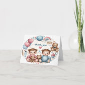 Vielen Dank Anmerkungen zu Twin Girls oder New Bab Dankeskarte (Vorderseite)