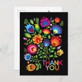 Vielen Dank, anpassbare Folklore Postkarte (Vorne/Hinten)