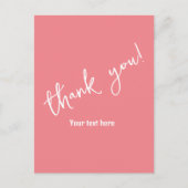 Vielen Dank, anpassbarer Text Postkarte (Vorderseite)