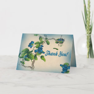 Vielen Dank, antike chinesische Blume Karte