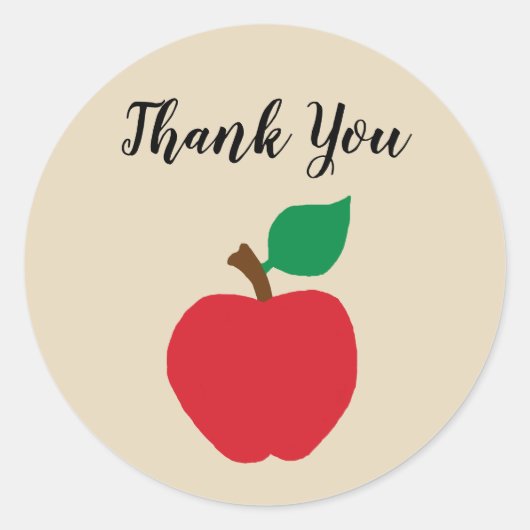 Vielen Dank Apple Teacher Farm Party Stickers (Vorderseite)