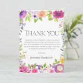 Vielen Dank | Aquarellfarbenes Brautparty Einladung (Stehend Vorderseite)