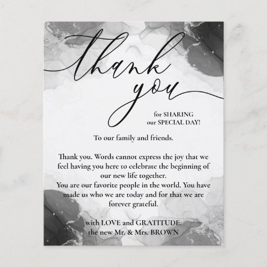 Vielen Dank, Aquarellunterschrift benutzerdefinier Flyer (Vorne)