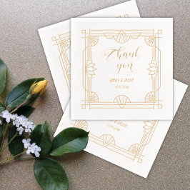 Vielen Dank Art Deco Servietten Mit Folie