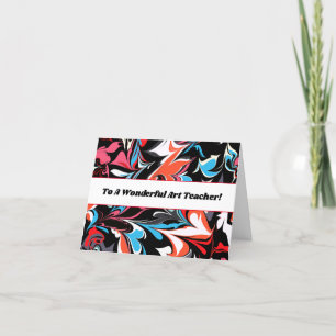Vielen Dank Art Teacher Abstrakt Art Dankeskarte