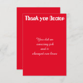 Vielen Dank, Arzt Dankeskarte (Vorne/Hinten)