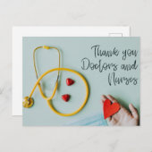 Vielen Dank, Arzt und Krankenschwester Postkarte (Vorne/Hinten)