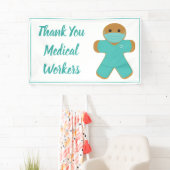 Vielen Dank Ärzte Arbeiter Scrubs Lebkuchen Mann Banner (Insitu)