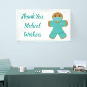 Vielen Dank Ärzte Arbeiter Scrubs Lebkuchen Mann Banner (Messeveranstaltung)