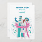 Vielen Dank, Ärzte und Krankenschwestern Dankeskarte (Vorne/Hinten)