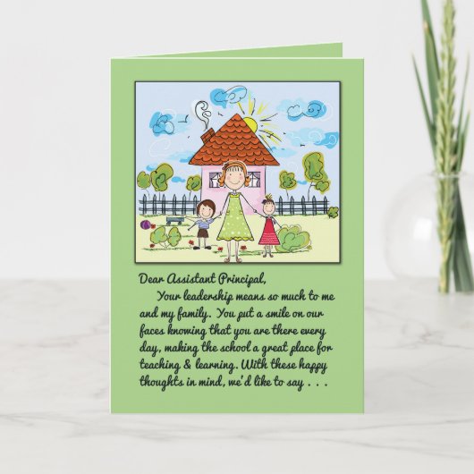 Vielen Dank, Assistent Principal-Lächeln auf unser Dankeskarte (Vorderseite)