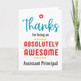 Vielen Dank, Assistent Principal, vielen Dank für Karte