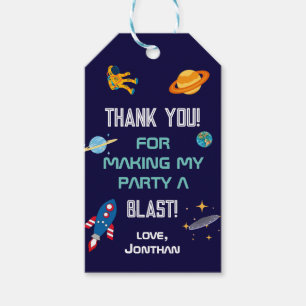 Vielen Dank Astronaut Birthday Party Outer Space Geschenkanhänger