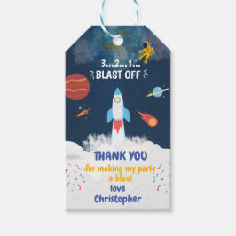 Vielen Dank Astronaut Birthday Party Outer Space Geschenkanhänger