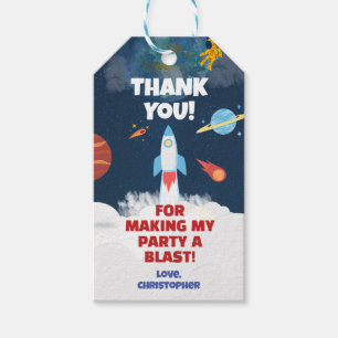 Vielen Dank Astronaut Birthday Party Outer Space Geschenkanhänger