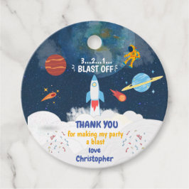 Vielen Dank Astronaut Birthday Party Outer Space Geschenkanhänger