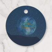 Vielen Dank Astronaut Birthday Party Outer Space Geschenkanhänger (Rückseite)