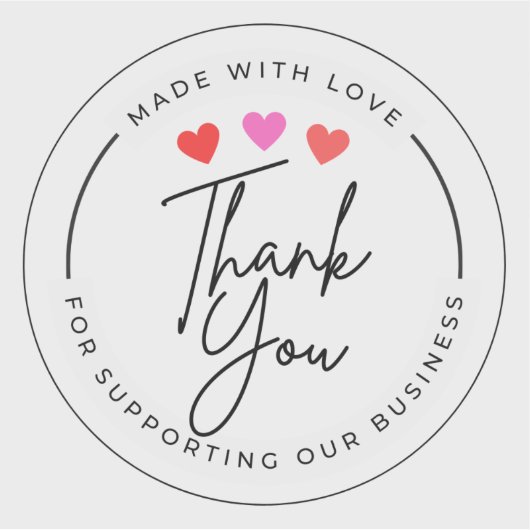 Vielen Dank Aufkleber (Vorderseite)