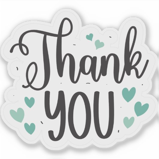 Vielen Dank Aufkleber (Vorderseite)