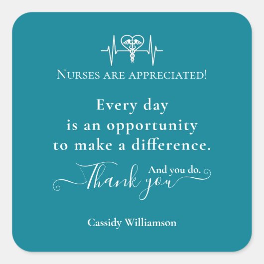 Vielen Dank Aufkleber Patient zu Krankenpflege Per (Vorderseite)