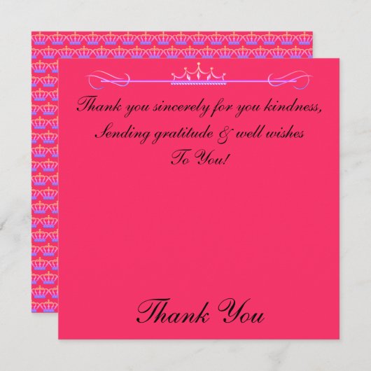 Vielen Dank, aufrichtig Card Dankeskarte (Vorne/Hinten)