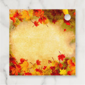Vielen Dank Autumn Leaves auf Old Paper Background Geschenkanhänger (Rückseite)