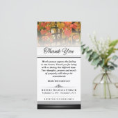 Vielen Dank Autumn Leaves Worte können nicht ausdr Dankeskarte (Stehend Vorderseite)