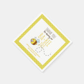 Vielen Dank BA-BEE Baby Shower Yellow Punkt Serviette (Ecke)