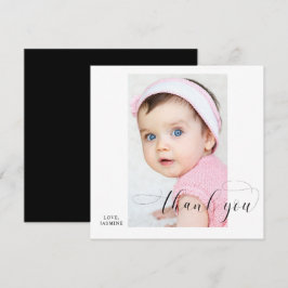 Vielen Dank Baby Calligraphy Swashes Elegant Simpl Karte