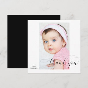 Vielen Dank Baby Calligraphy Swashes Elegant Simpl Karte