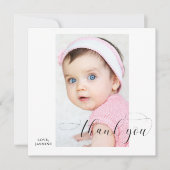 Vielen Dank Baby Calligraphy Swashes Elegant Simpl Karte (Vorderseite)