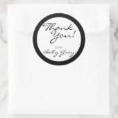 Vielen Dank Baby Dusche personalisieren Custom Runder Aufkleber (Tasche)