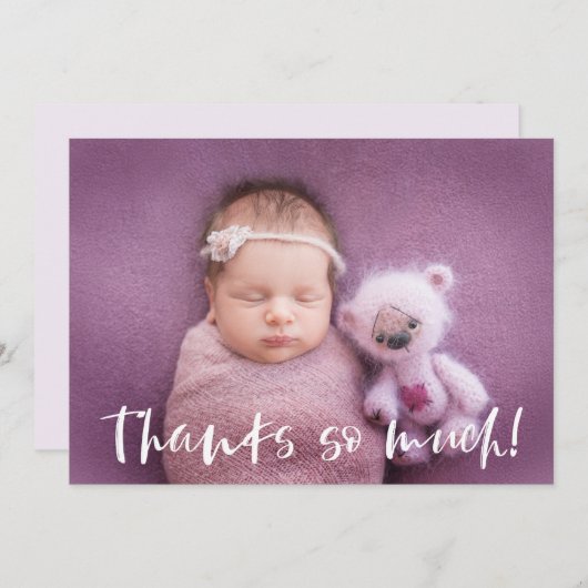 Vielen Dank | Baby Foto Vielen Dank | weiß (Vorne/Hinten)