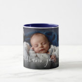 Vielen Dank Baby Geschenk schöne Foto Vorlage Text Tasse (Zentrum)