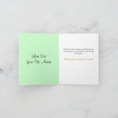 Vielen Dank, Baby Shower Orange Pumpkin Dankeskarte (Innenseite)