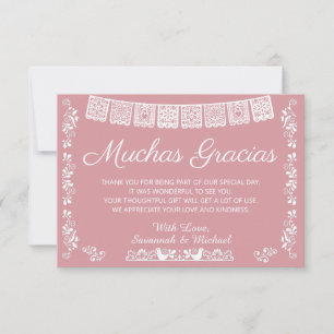 Vielen Dank Baby Shower Rosa Röte Dankeskarte