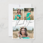 Vielen Dank, Babydusche 3 Fotos gedruckt & digital Einladung (Vorderseite)