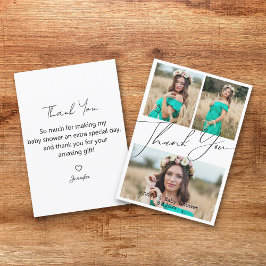 Vielen Dank, Babydusche 3 Fotos gedruckt & digital Einladung